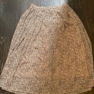 Who what wear pink leopard print pleated midiskirt